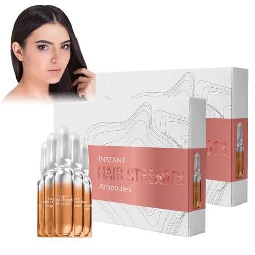 Tratamiento de pérdida de cabello ampollas de suero capilar, 14 ampollas para el crecimiento y la regeneración del cabello, aceite hidratante para cabello fino a dañado, seco, mate y rotura