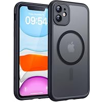 TOCOL for iPhone 11 Mini Case, Compatible with MagSafe, Dark Blue | Full Camera Protection, Built-in Magnets, 15FT Military-Grade Shockproof Thin Slim Translucent Matte Phone Cover