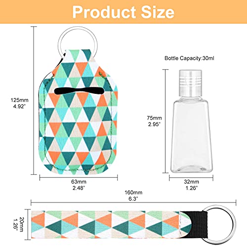 Hand Sanitizer Holders, 60Pcs Empty Travel Bottles With Keychain Holder Set Include 20 Portable Refillable Travel Bottle Container With Flip Cap, 20 Reusable Bottle Holders, 20 Wristlet Keychain #TOP3