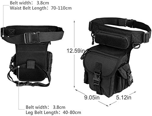 Miniatura 4 de Bolsa de pierna de gota táctica militar muslo-cadera paquete al aire libre para motocicleta trekking senderismo viaje pesca bolsa de herramientas