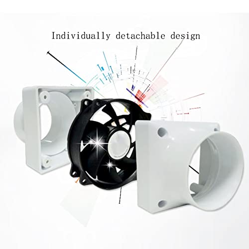 52Cfm Inline Duct Fan 3Inch 10W Filter Duct Air Circulator 12V Vent Blower Quiet Low Noise Air Circulator For Greenhouses Lockers Storage Rooms Hydroponics ( Color : A 3In/75Mm/10W , Size : A Power Su #TOP3