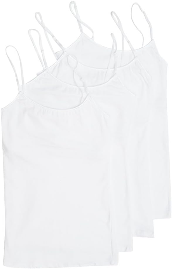 4 Pack Active Basic Women's Basic Tank Tops,White,Small