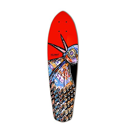 Yocaher Longboard Skateboard Cruiser 25" X 6.5" W/Premium Black Grip Tape, Heavy Duty Aluminum Alloy Truck For Kids Teenagers Adults Boys Girls Pro And/Or Beginners - The Red Bird (Micro Cruiser) #TOP1
