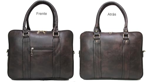 Pasta Bolsa Notebook Documentos Executiva Transversal Alça de Ombro Resistente (Marrom Escuro)