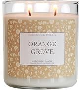 The Dancing Wick Candle Co. Orange Grove Pure Soy Candle, 8 oz, 100% Soy Wax, Double Wick, Grapef...