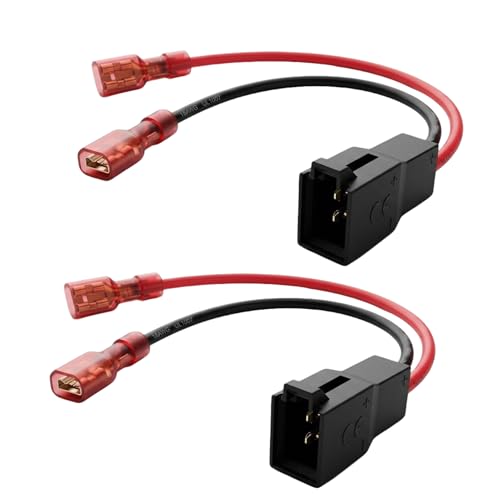 2pcs Adaptateur Haut-Parleur Voiture DIN, Connecteur pour Câble Audio Auto, Adaptateur Haut-Parleur Voiture Universel pour Autoradio, Connecteur Haut-Parleur Compatible avec Opel Renault Fiat Citroën