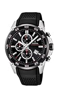 Festina 'The Originals collection' Men's Quartz Watch with Black Dial Chronograph Display and Black Rubber strap F20330/5