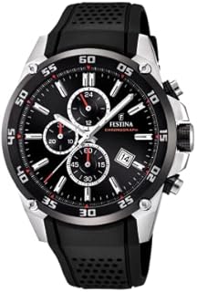 Festina Unisex Erwachsene Chronograph Quarz Uhr mit Kautschuk Armband F20330/5