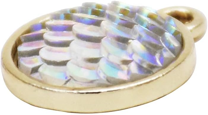 Pack of 80 Mermaid Scale Enamel Charms Gold Plated Colored Pendants Hawaii Style Accessories for Necklace Bracelet Jewelry Making DIY Crafting - Image 3