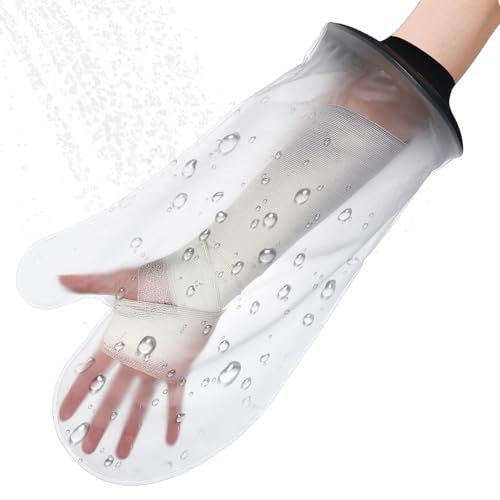 Funda impermeable para ducha para adultos, protector de muñeca hermético, protector de heridas, vendaje, funda de mano para ducha después de la cirugía, suave y cómoda para manos rotas, cirugía de