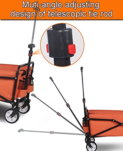 Garden Trolley Buiten Tuinwagen, Opvouwbare Rollende Opbergwagen Voor Picknick/Tuin/Reizen, Gemakkelijk Te Dragen (Color… - Image 5