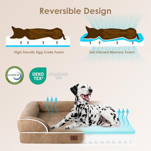EHEYCIGA Orthopedic XXL Dog Bed, Waterproof Washable XL Big Pet Bed 46" by EHEYCIGA - Used condition - Image 4