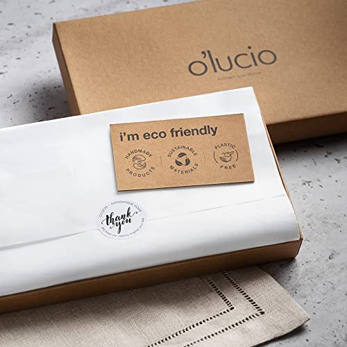 O'lucio Linen Cloth Napkins - Natural 20 X 20 Inch, Double Hemstitch Dinner Napkins Set Of 4 From 100% French Flax Linen, For Summer, Wedding, Party #TOP5