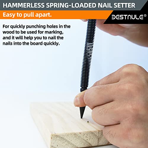 Bestnule 2-Piece Nail Setter Dual Head Nail Set, Dual Head Nail Setter & Hinge Pin Remover Punch Set, Nail Setter Features 1/32-In, 1/16-In, 1/8-In #TOP5