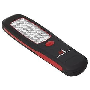 Maclean Werkstattlampe Arbeitslampe 24 LED Drehbarer Haken Magnet Schwarz