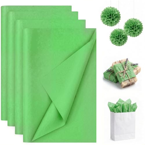 Image of Koogel 330 Sheets Green Tissue Paper, 14 X 10 inches
