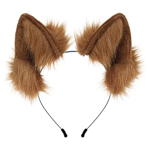 Adolala Furry Animal Ears Headband Cover