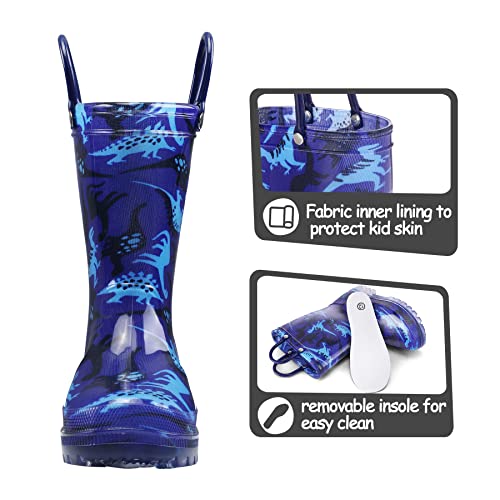 K Komforme Kids Rain Boots, Waterproof Light Up Boots With Easy-On Handles thumb #1