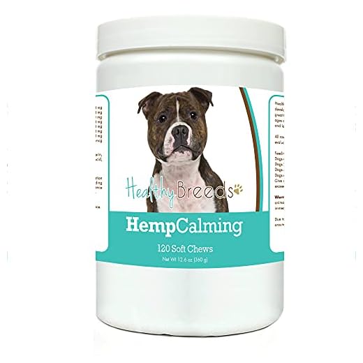 Healthy Breeds Staffordshire Bull Terrier Hemp Calming Soft Chews for Dogs 120 Count