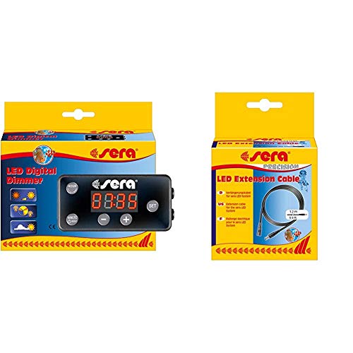 Sera LED Digital Dimmer 3.0 zur individuellen Steuerung LED-Röhren bzgl. Helligkeit & Intensität, von Sonnenauf-&-untergängen, Wolkenszenarien & LED Extension Cable