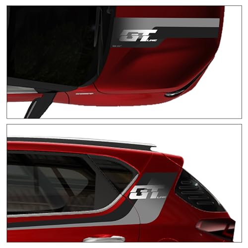 Image of GT Edition Decal Made for Kia Sonet | Colour - Intense Red | Size - 30.5 x 7 cm
