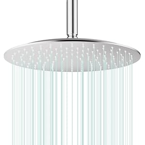 AULEEND Regenduschkopf Edelstahl Gebürstetes Nickel 12 Zoll