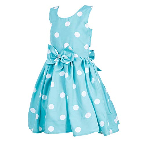 Image of Casual Frock for Baby Girls,Blue Printed and Olive Printed,Pack of 2