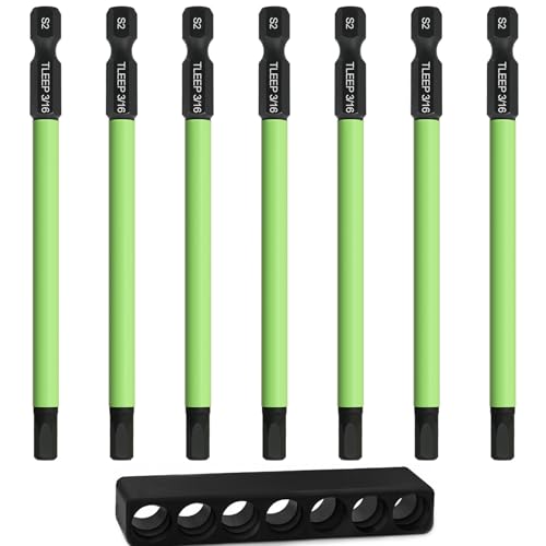 TLEEP 7Pcs 1/4" Hex Head Allen Wrench Drill Bits, SAE