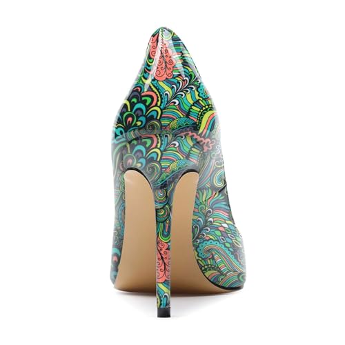 Image of Castamere Womens High Heels Pointed-Toe Slip-on Stilettos Pumps 4Inch Heel Shoes
