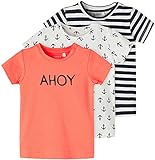 NAME IT Baby Boys NBMFAKTOR 3P SS TOP T-Shirt Set, Dark Sapphire, 74
