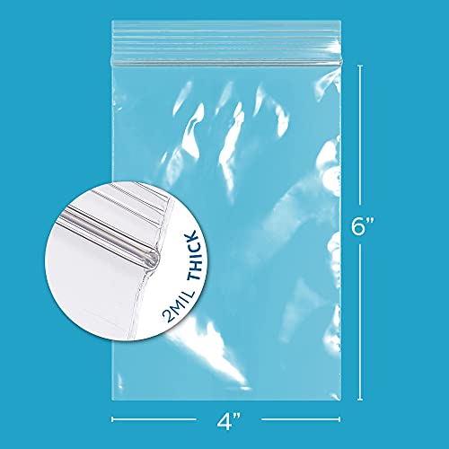 image for Clear Plastic Reclosable Zip Bags - Bulk GPI Case Of 1000, 4