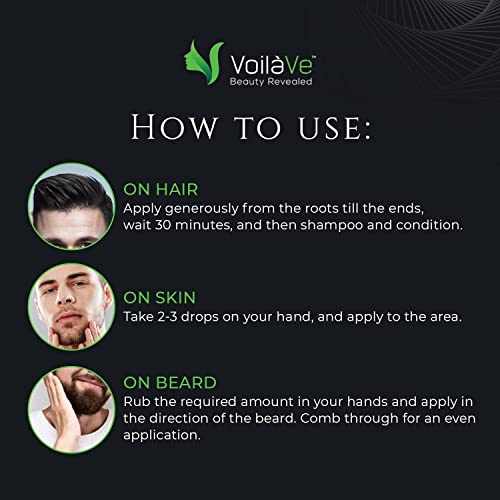 Voilave Argan Oil For Men | Anti Aging Oil For Face, Body & Beard Oil For Men | Organic Argan Oil | Usda Certified Oil For Face Nails & Body Massage | Sandalwood Oil For Hair Growth | 4 Oz #TOP2