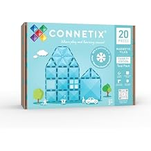 CONNETIX Magnetic Tiles Charity Edition Teal Pack, 20 Pieces