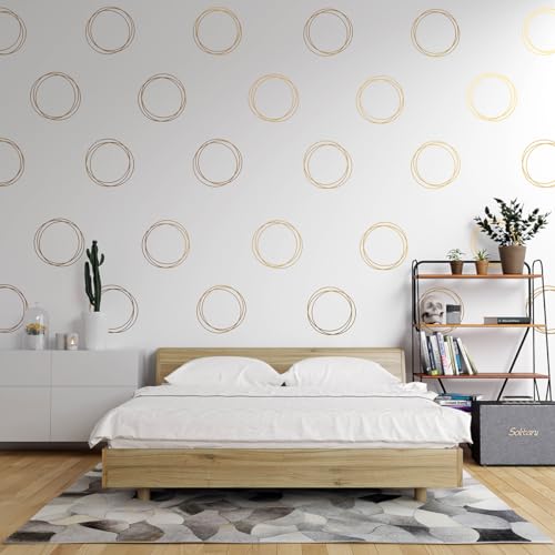 Vinilos Decorativos Círculos Dorados para Pared Infantil RE028 miniatura 4