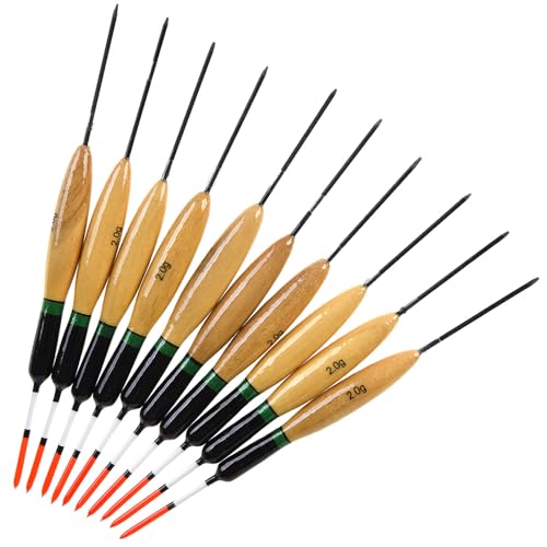 Supertool 10Pcs Visdobbers Visdobbers 14Cm 2G Houten Waggler Dobbers Bite Indicator Vissen Pole Accessoires voor Visliefhebbers