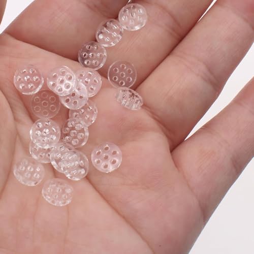 Image of 10 Pcs High Borosilicate Glass Screens Filters with Holes Honeycomb Holes Filter Screen 8mm Clear Glass Pipe Screens(7 Hole)