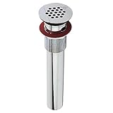 DECOLAV 9295-CP Decorative Grid Drain with Overflow, Chrome Polished