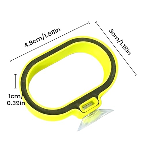 Fish Tank Feeder, Suction Cup Food Dispenser, 2.75x1.18x0.39IN PP Container Attachment with Long Oval Design, Aquarium Feeding Gear, Fish Food Dispenser with Durable Build, Feeder for Freshwater - Image 4