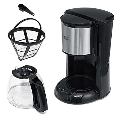 OBKSEB 2L Coffee Machine 220V Espresso Drip Maker with Glass Kettle Powder Filter Anti-Drip Insulation Teapot