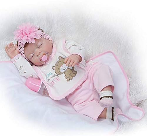 Reborn Baby Doll High Vinyl 22 inch 55 cm Lifelike Vivid Waterproof Full Body Anatomically Correct Boy Girl Toy for Ages 3+ Eyes Close RD55Z029GC