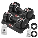 EnterSports Quick-Adjustment Dumbbells