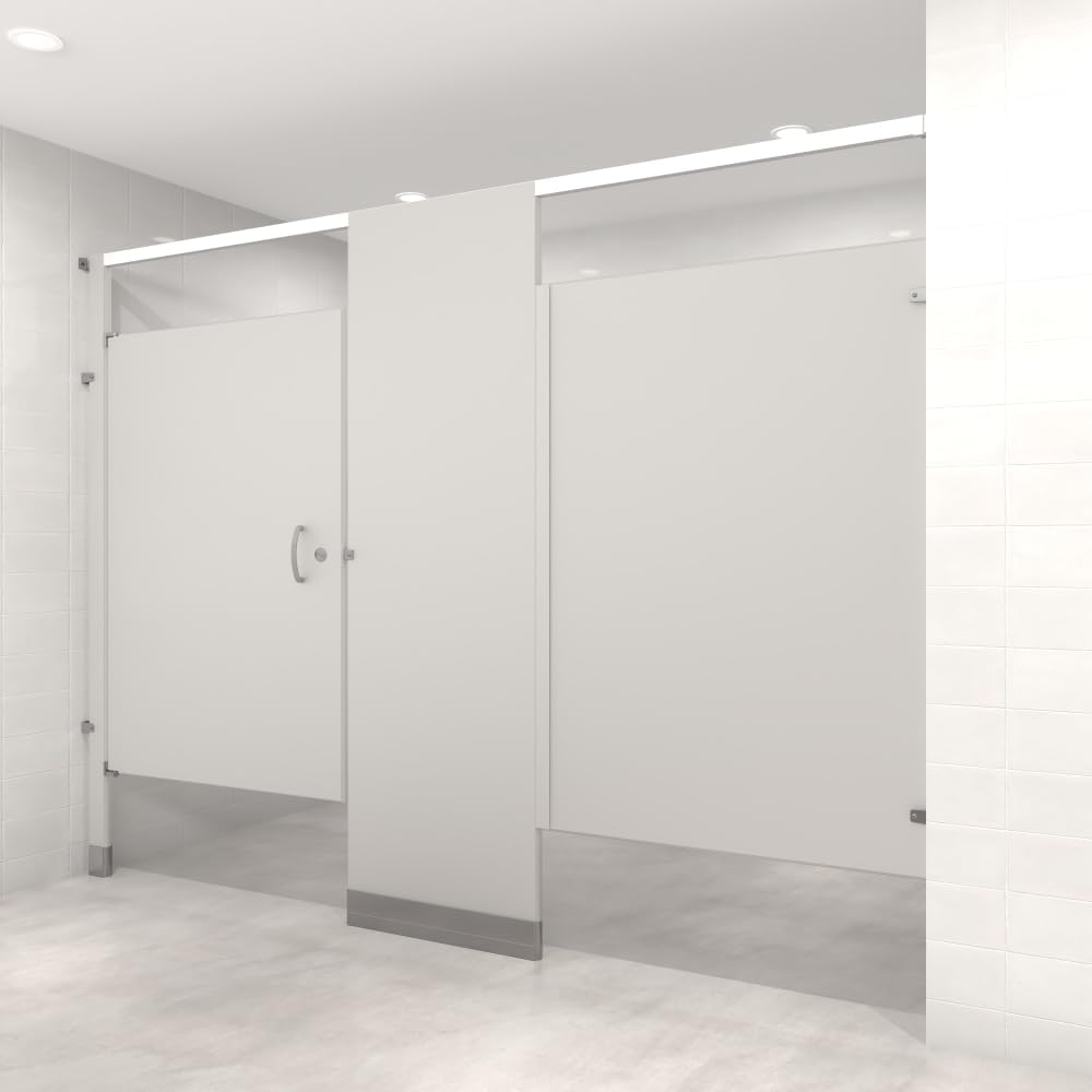 Bathroom Partition - Powder Coated - Overhead Braced - Alcove (Right Hand Corner-2)