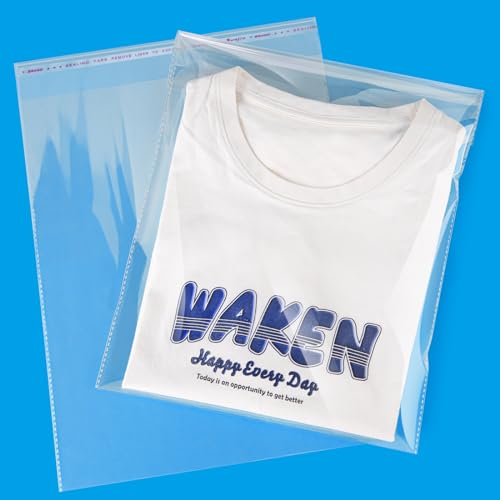 Aubeco 120 Count 10"x13" Clear Self Sealing Cellophane Bags