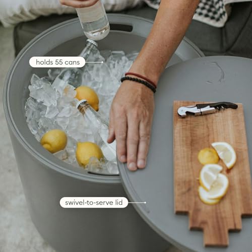 Image of Veradek Kona Cooler Side Table - Outdoor Cooler Table and Ice Chest