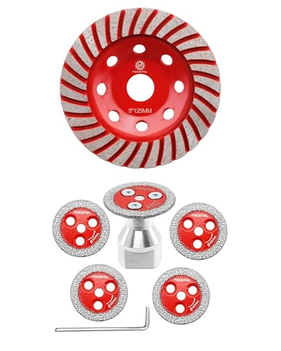 Disque Diamant Carrelage 125mm et 5 mini disques 40mm pour couper la céramique