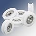 Vleant Plastic Pulley U-Groove Pulley Wheel Kit - 6-Pack 5x21x7mm Nylon Round Pulleys with Steel Bearing 625Z Double Metal Shielded Ball Bearings