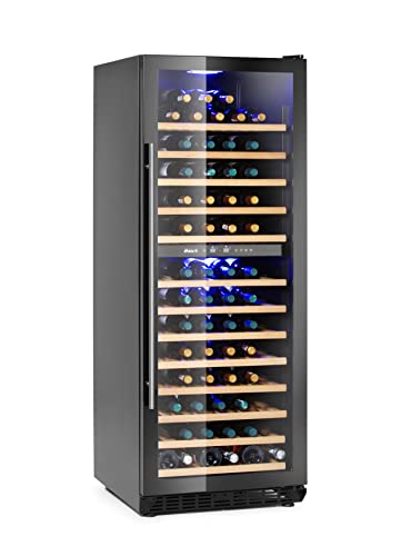 HENDI Weinkühlschrank, mit 2 Zonen, Getränkekühlschrank, Platz für 135 Flaschen, 387L, 220-240V, 130W, 595x680x(H)1625mm