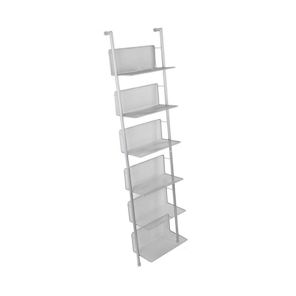 RYUQW3RE Cd Storage Rack Record Storage Rack, 3/6 Tier Floor Standing Metal Shelf Bookshelf(L)