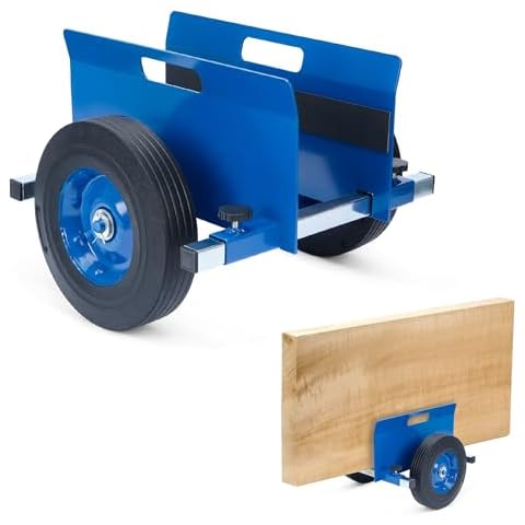 lukar Panel Dolly Heavy Duty 1100LBS Capacity, Adjustable Panel Dolly Cart with 10" Solid Rubber Wheels, Drywall Mover Cart for Wood Panels, Doors and Drywall Sheet Cover