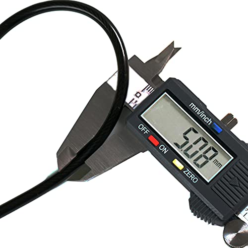 Reset-201(2 Pack) 4 Digit Combination Padlock With 20 Inch(50Cm) Steel Cable,Cable Lock For Locker Luggage Suitcase Gun Case Toolbox Helmet,5Mm Diameter,Black #TOP7